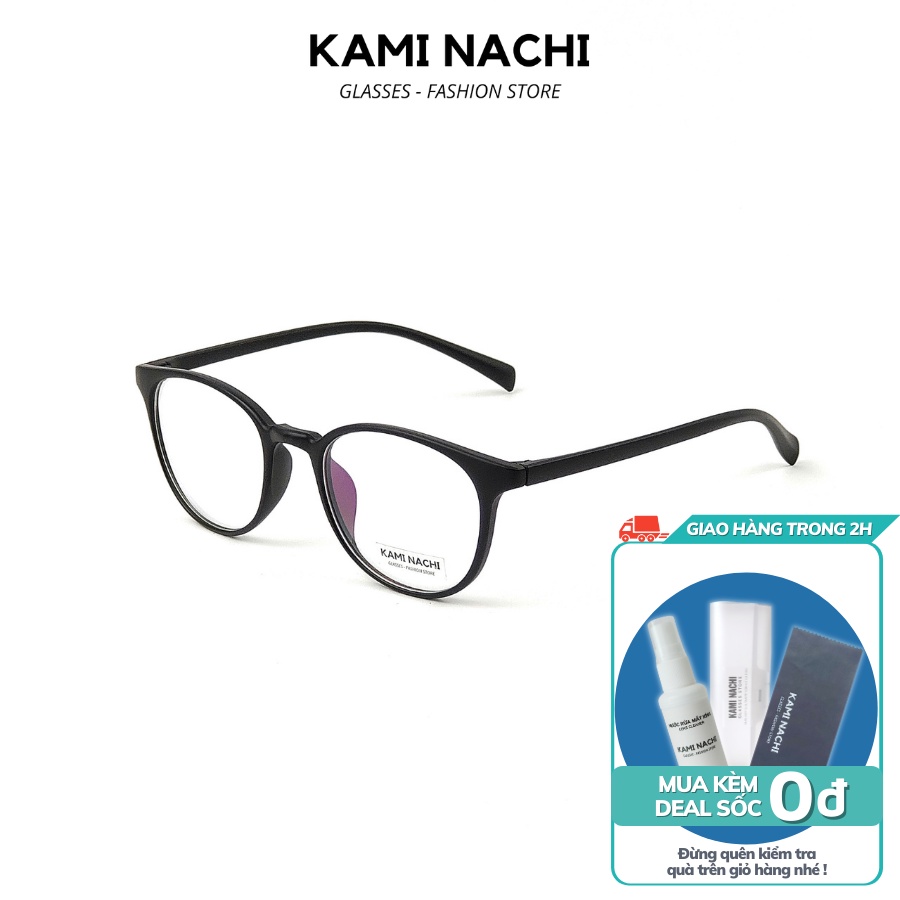 Gọng kính thời trang nam nữ KAMI NACHI dáng bầu phong cách đơn giản LD2413 [CÓ THỂ LẮP TRÒNG CẬN]