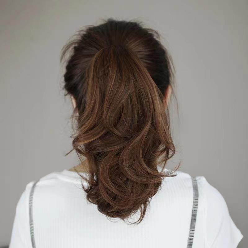 Thời Trang Tóc Giả Đuôi Ngựa Dài 35cm Xoăn Tự Nhiên