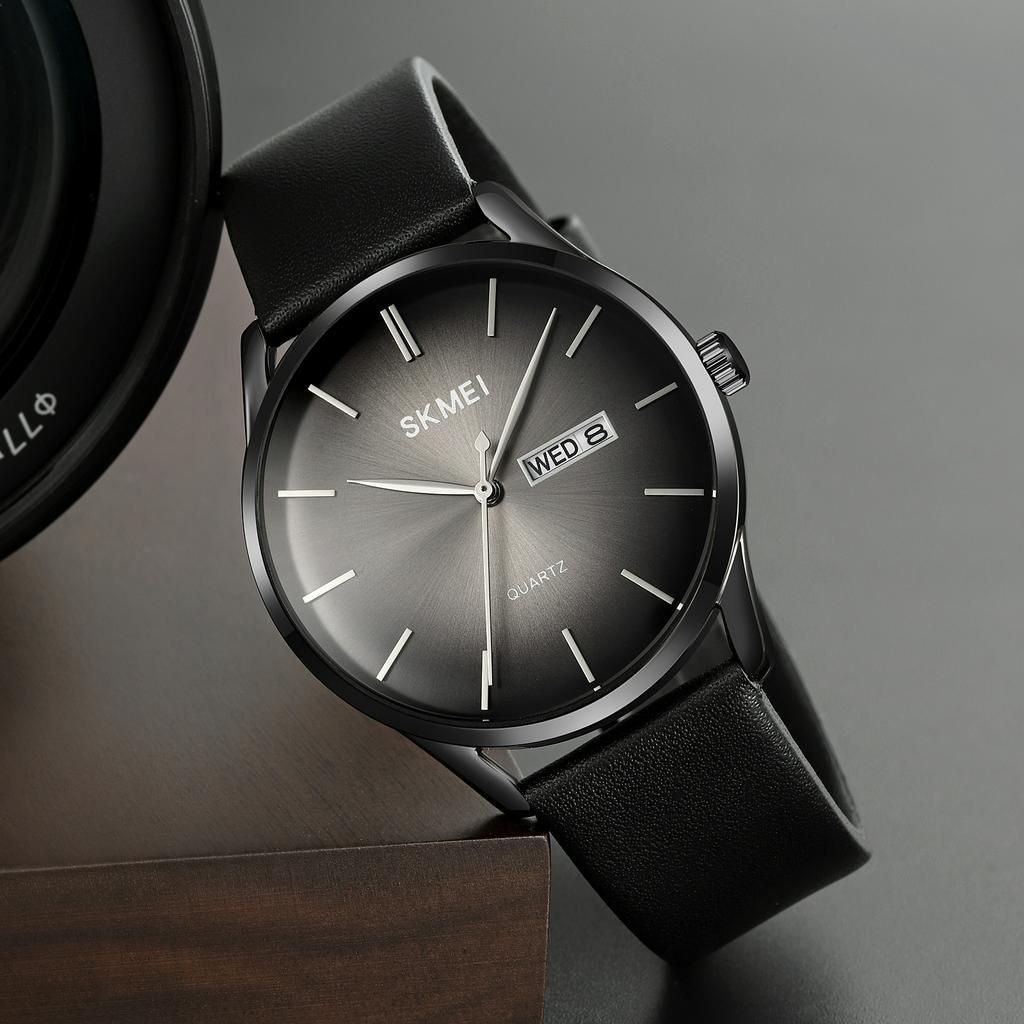 Đồng Hồ Quartz Nam Dây Da SKMEI
