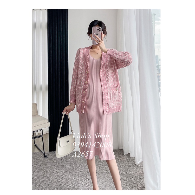 SET ÁO VÁY LEN BẦU A2657