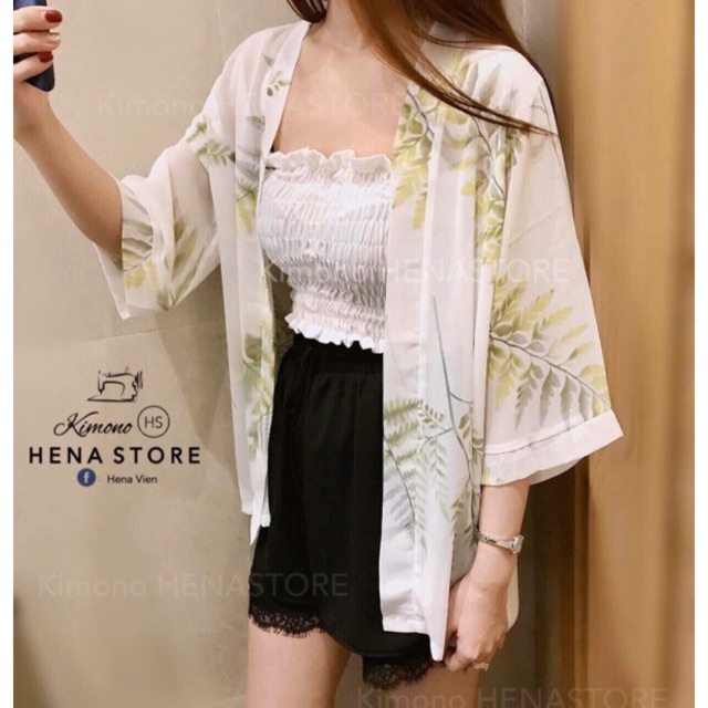 Kimono Hoạ Tiết Lá