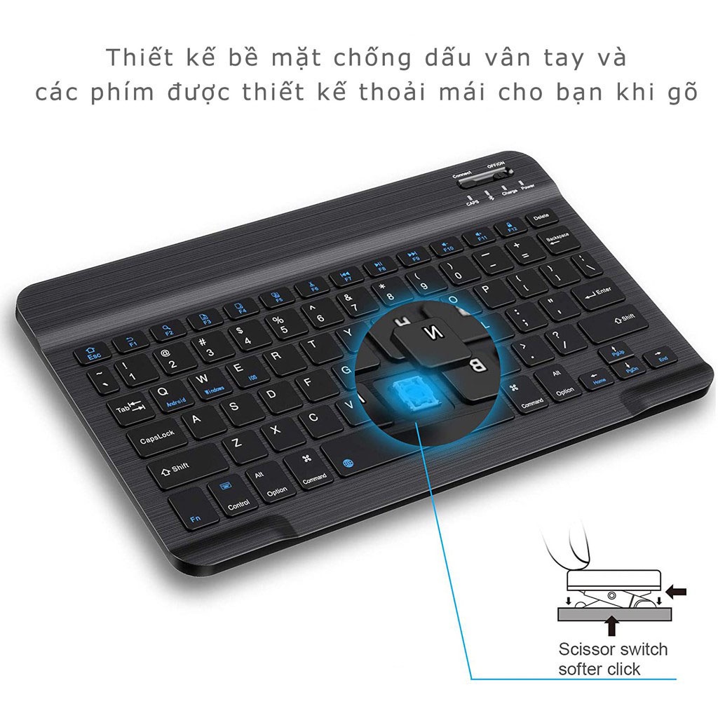 INPHIC Bàn Phím ko dây Bluetooth Siêu Mỏng Cho máy tính táo,tablet táo,ĐT táo