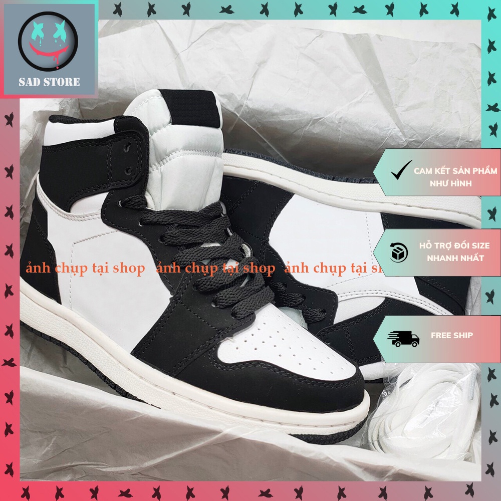 Giày Jordan Cổ Cao Đen Trắng Hàng Cao Cấp Full Box + Bill | BigBuy360 - bigbuy360.vn
