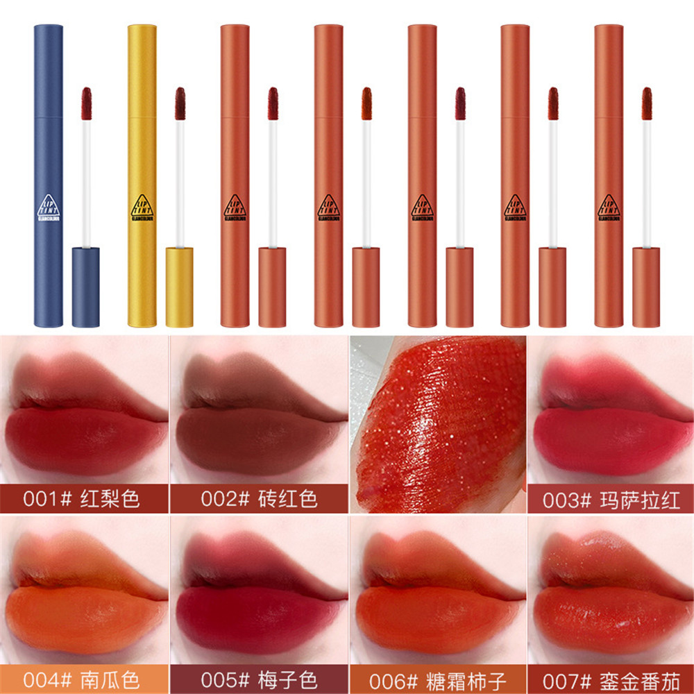 [sweet] woman retro matte velvet lip glaze waterproof long-lasting lipstick for begginer