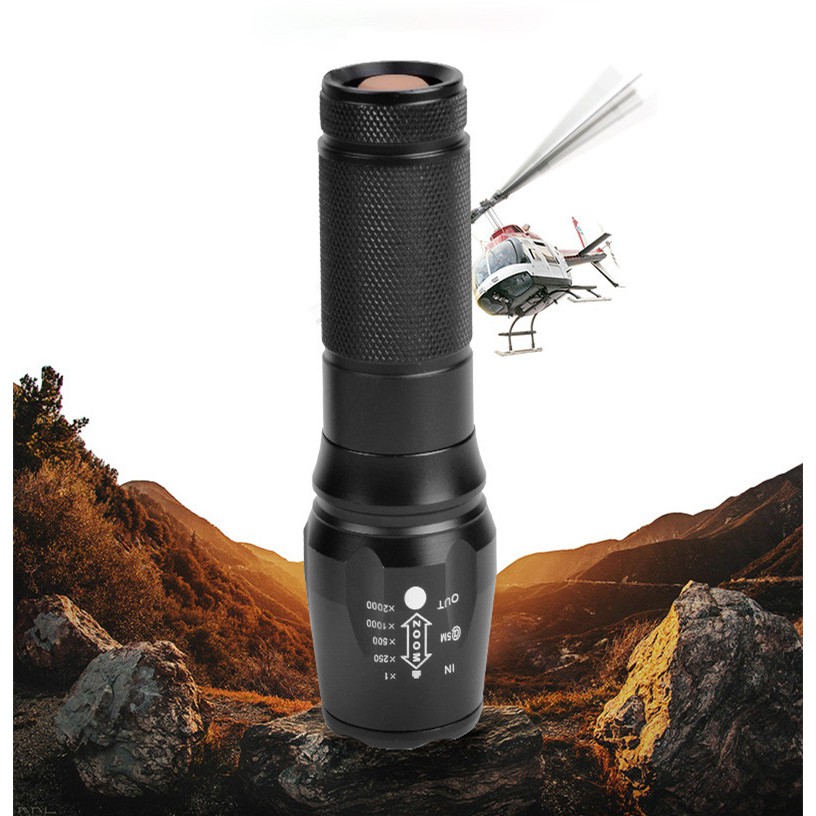 Đèn Pin 5500mah 26650 5 Chế Độ Có Thể Zoom In / Outing / Search / Khẩn Cấp Tiện Dụng Mang Theo Du Lịch Cắm Trại
