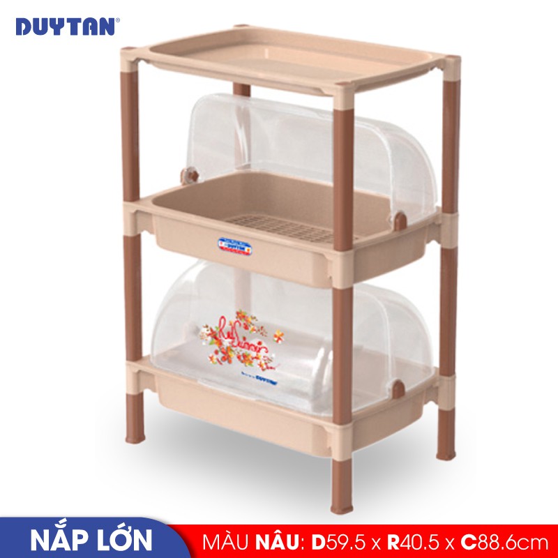 Kệ nắp nhựa Duy Tân size lớn loại 2 ngăn - No.04113