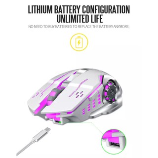 Chuột không dây gaming Led GAME T-Wolf X8 2.4GHz SIÊU NGẦU laptop Tự động đổi màu sắc chuột chơi game không dây