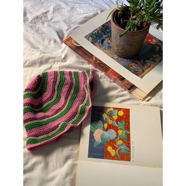 Mũ bucket vành bèo phối màu handmade