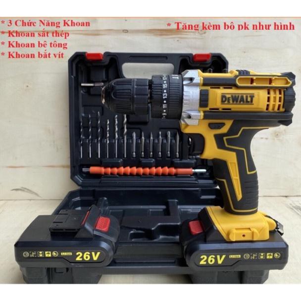 Khoan dewalt 26v pin tím