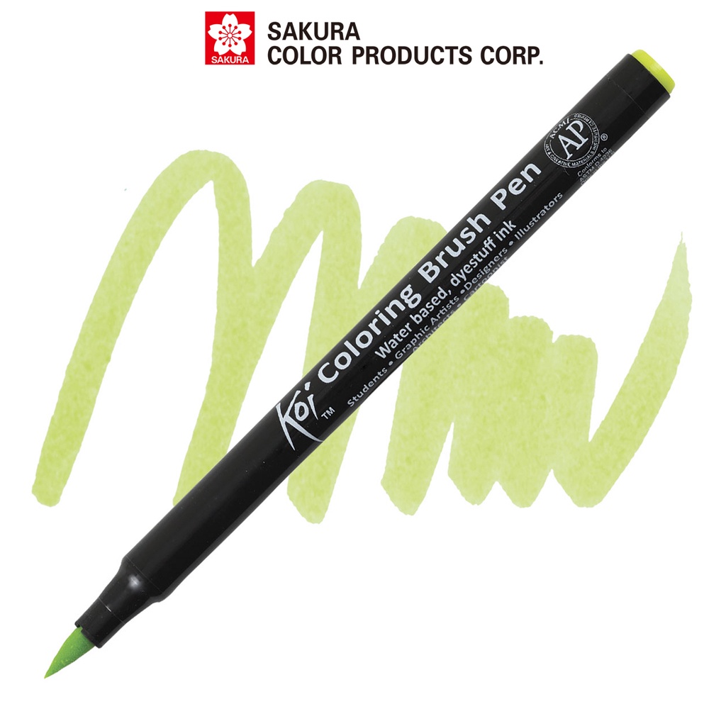 Bút lông màu nước ngòi cọ Sakura Koi Coloring Brush Pen Màu Fresh Green