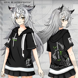 Áo Hoodie Ngắn Tay Phong Cách Game Arknights Lappland