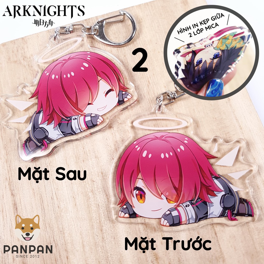 Móc khóa Anime DELUXE Arknights Nằm 2 MẶT KHÁC NHAU (6cm)