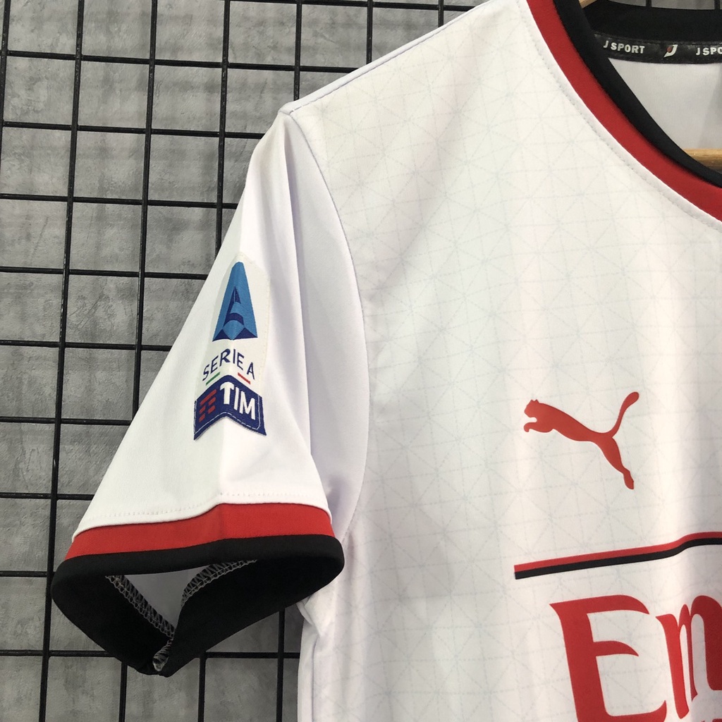 Bộ quần áo đá banh AC Milan trắng sân khách 2023 JP FLG