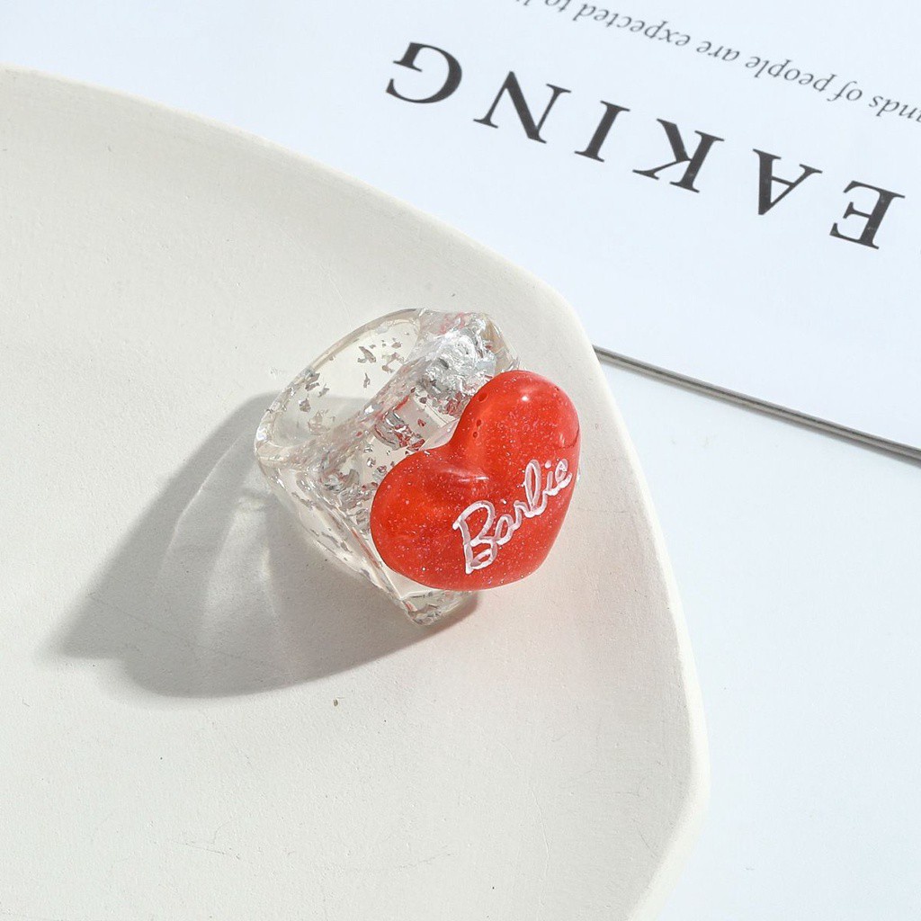 Nhẫn Acrylic Họa Tiết Hoạt Hình Vui Nhộn Thời Trang Cho Nữ