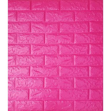Miếng xốp dán tường 3D giả gạch kích thước 70 x 77 (Màu Hồng Đậm) - Hàng nhập khẩu cao cấp