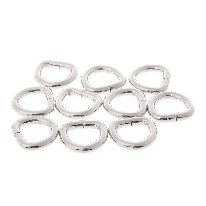 Set 10 khóa vòng chữ D bằng kim loại cho dây đeo da của túi xách tay