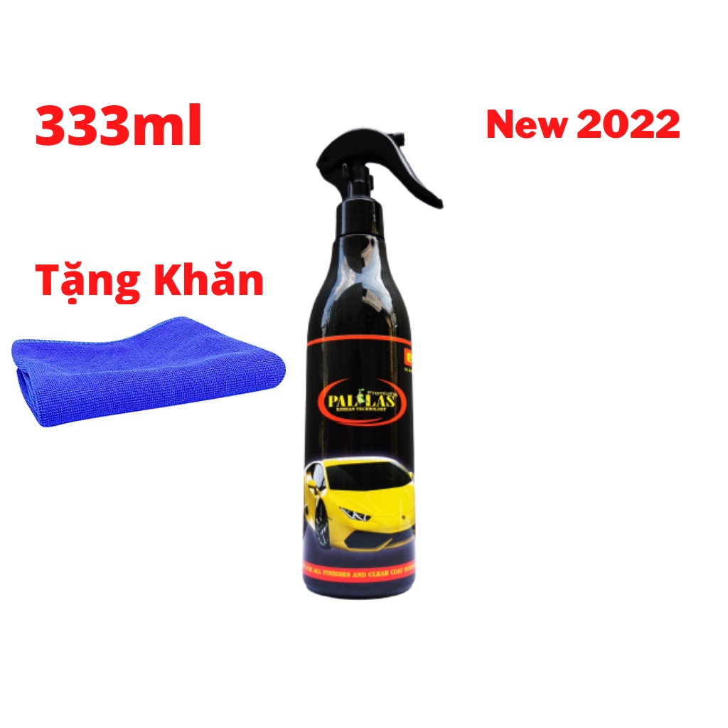 Xịt Dưỡng Bóng Sơn Xe Pallas Polish Wax 333ml Tặng Khăn