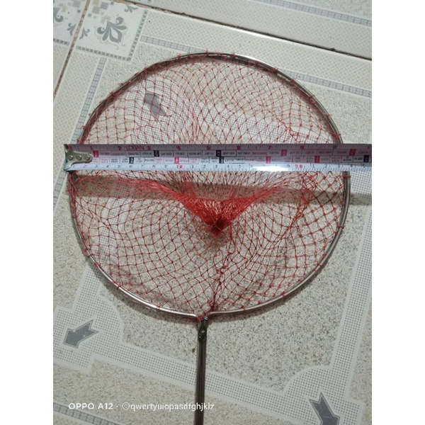 Vợt cá inox bằng cước vành tròn  24cm