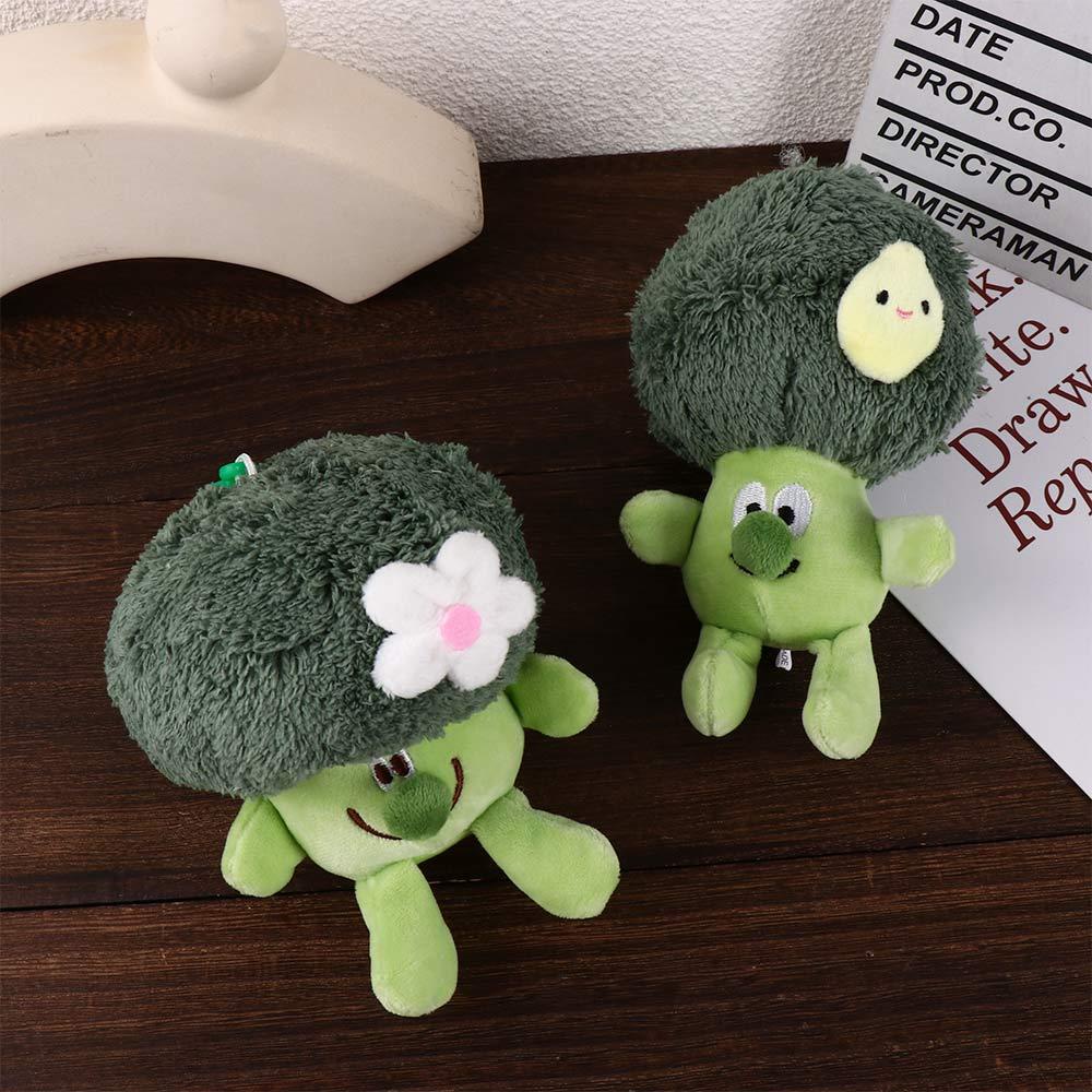 Móc Khóa Búp Bê Nhồi Bông Màu Xanh Lá Dễ Thương