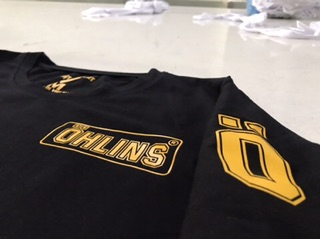 Áo thun OHLINS Biker Tay Ngắn Tem Xe (Đen)