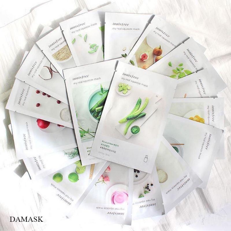 Mặt nạ giấy innisfree my real squeeze mask  🌼 full vị - dưỡng ẩm da