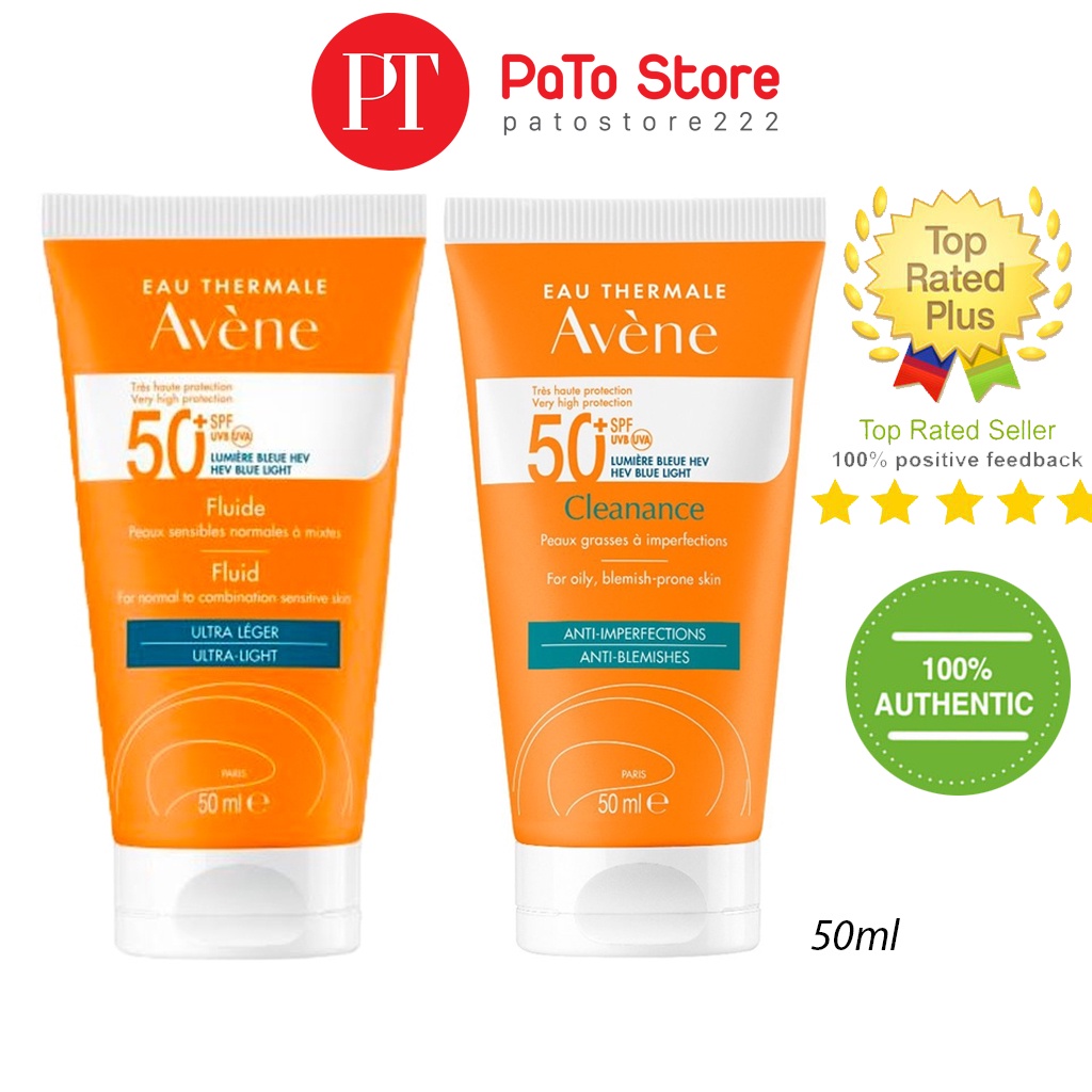 Kem Chống Nắng Avene Fluide, Cleanance SPF50 cho da dầu, khô, nhạy cảm 50ml