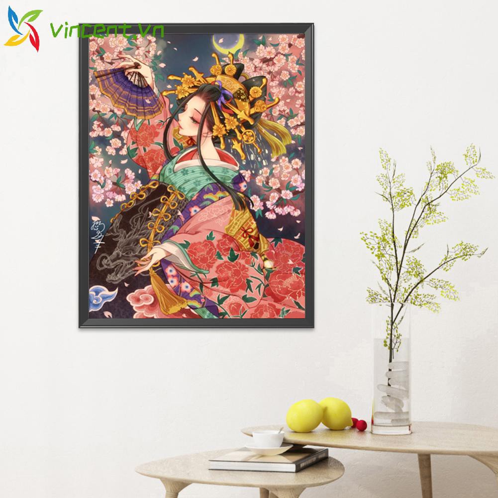 Bộ Tranh Thêu Chữ Thập 65x85cm Hình Cô Gái Múa Ba Lê 11ct