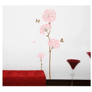 Decal trang trí tường Hoa và bướm