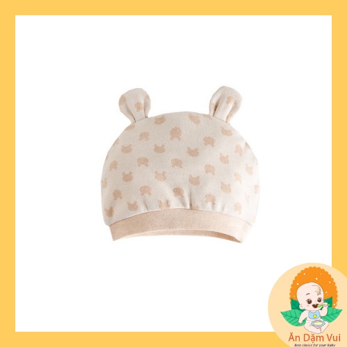 Mũ giúp giữ ấm tai cho bé sơ sinh hình chú Gấu, nghộ nghĩnh, dễ thương (nón cho bé trai – nón cho bé gái).
