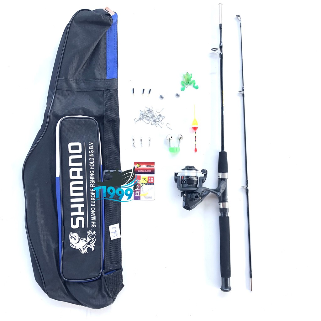Bộ cần câu 2 khúc đặc Shimano full phụ kiện tặng kèm túi đựng cần - - Top1VN giá rẻ y hình