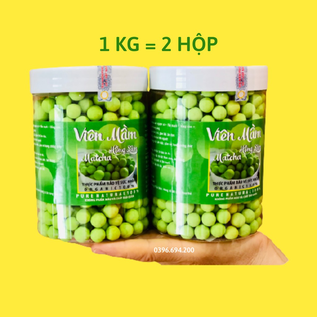 Combo 2 Hộp Viên Mầm Đậu Nành Hồng Sâm Matcha Nở Ngực, Tăng Vòng 1, Đẹp Da, Tăng Cân, Giảm Cân có Chứng Nhận ATTP