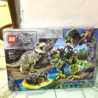 Mẫu Xếp Hình Lego 818 82153 Khủng Long Bạo Chua và Khủng Long Máy