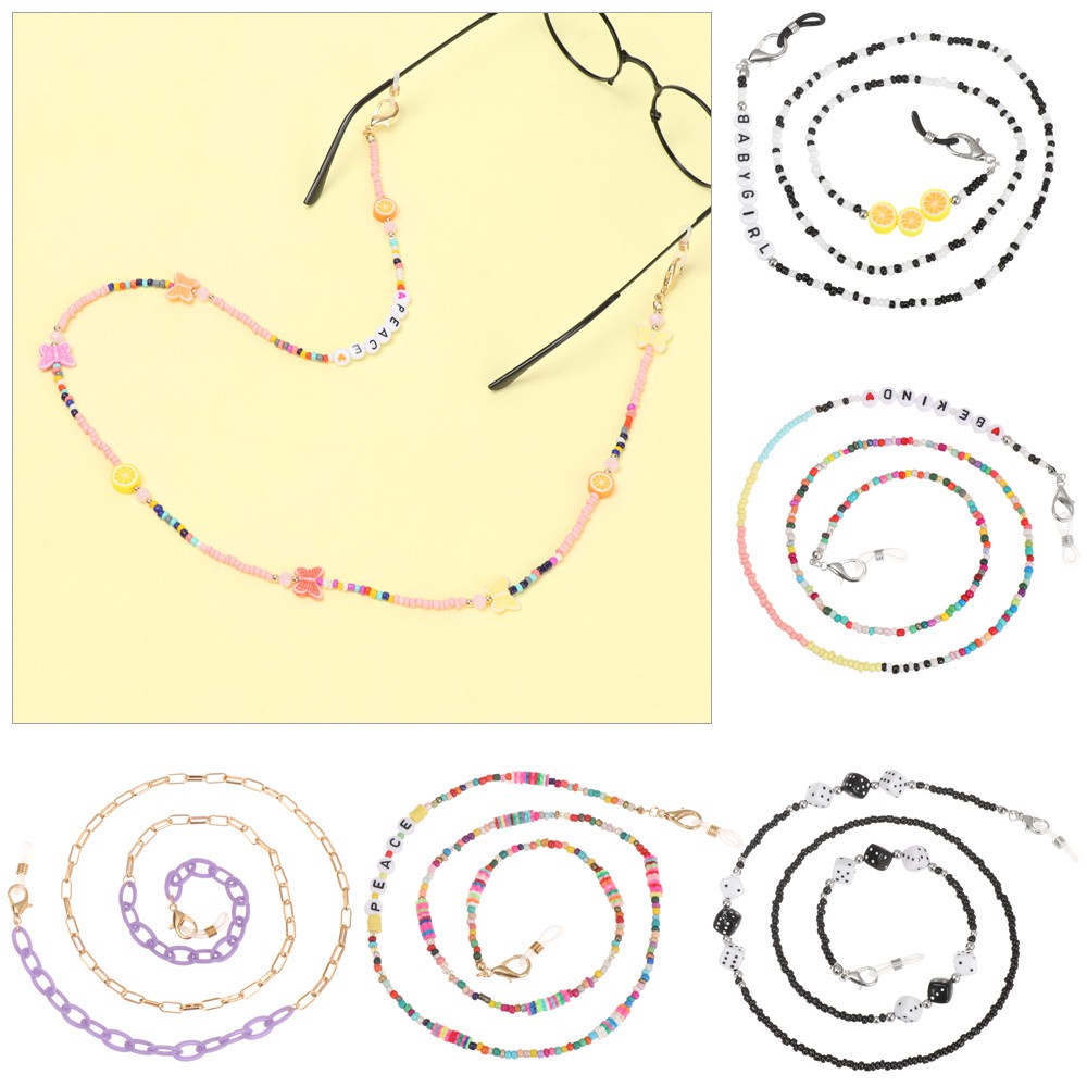 Dây Đeo Giữ Mắt Kính Bằng Acrylic Chống Trượt Thời Trang