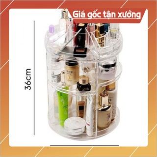 Kệ đựng mỹ phẩm 3 tầng xoay 360 độ