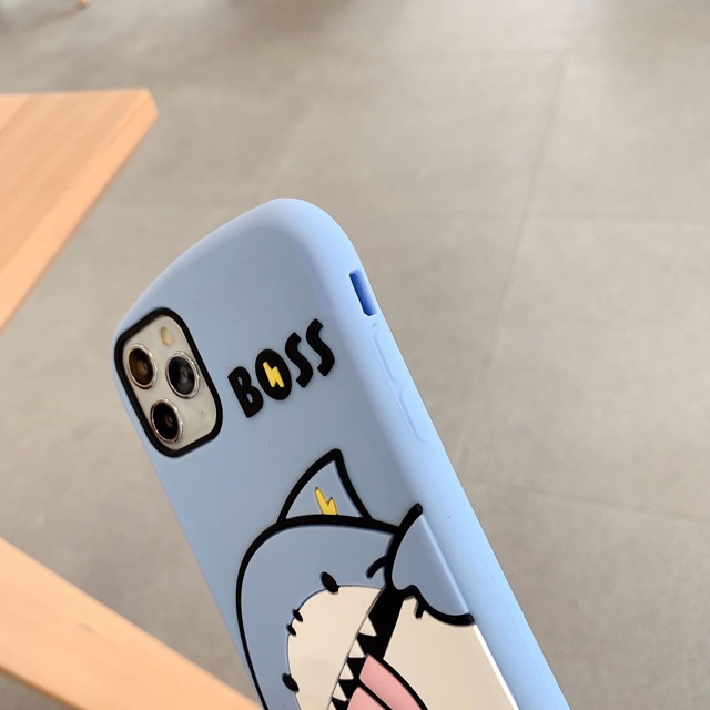 🦈Tặng kèm móc tay🦈 Iphone  X Xs max 11 11 pro max Ốp cá mập xanh  chống sốc Baby shark thú leo