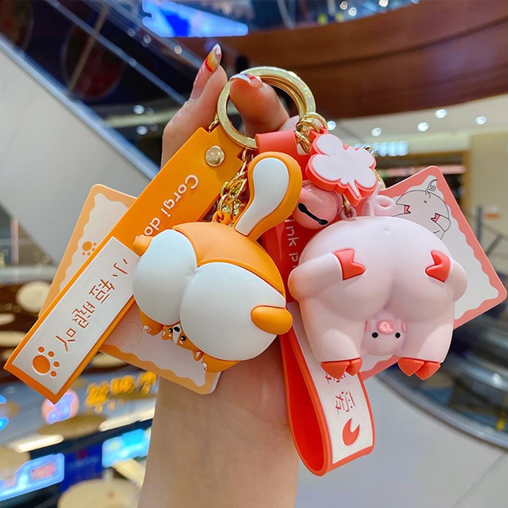 Móc Khóa Nhựa PVC Hình Chú Chó Corgi Dễ Thương