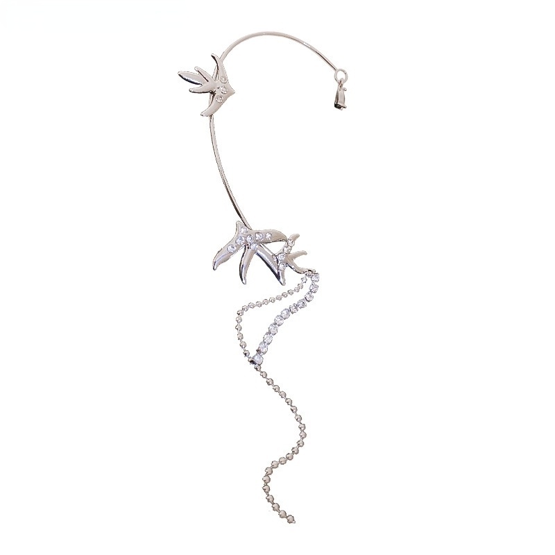 Bông Tai Hình Chim Đính Đá Lấp Lánh Thời Trang Hàn Quốc