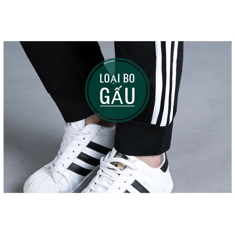 Quần Thể Thao 3 sọc Nam Nữ - Chất vải Poly 2 da không nhăn không xù lông