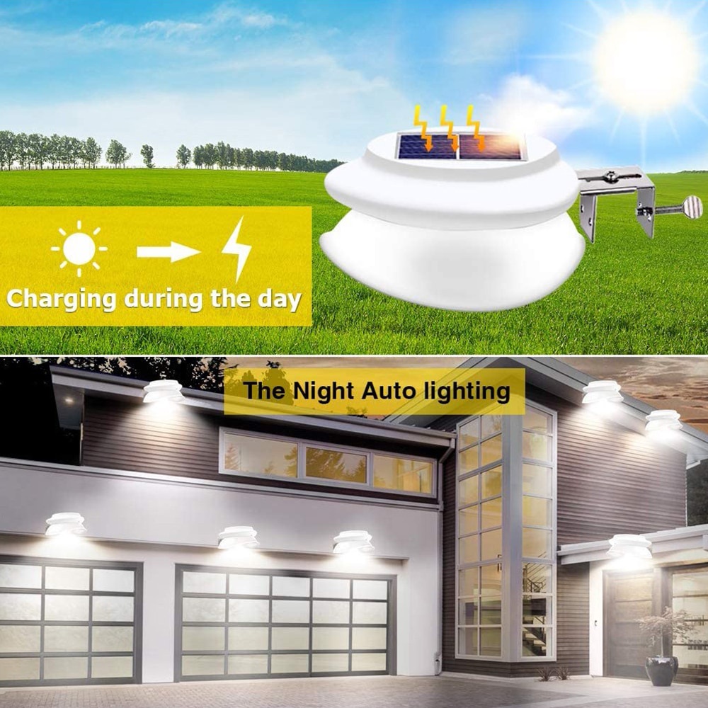 Đèn Led 9 Bóng Năng Lượng Mặt Trời Chống Thấm Nước Gắn Tường Ngoài Trời An Toàn Phù Hợp Cho Sân Vườn