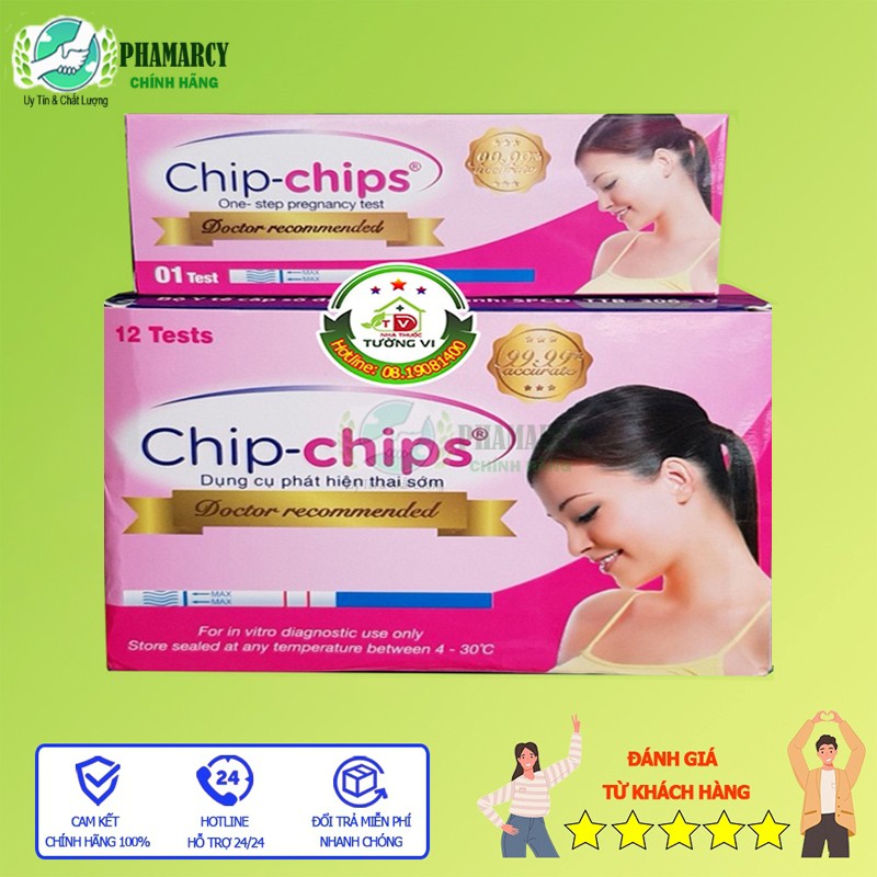 Que test thử thai kết quả siêu nhanh chính xác cao Chip Chips [GIẤU TÊN KHI GIAO HÀNG]