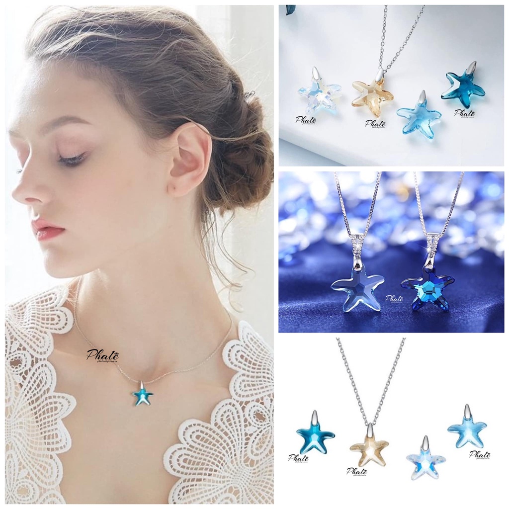 Mặt Dây Chuyền Pha Lê Hình Sao Biển S16mm