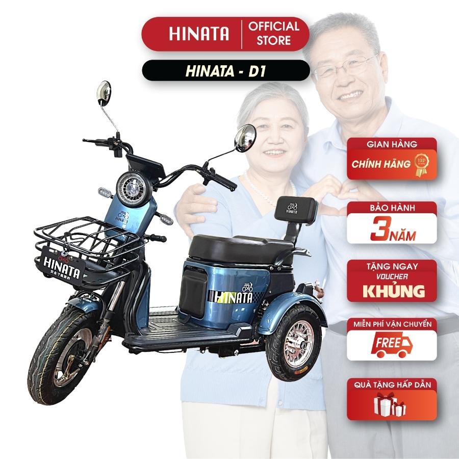 Xe điện HINATA D1  3 bánh, động cơ 48V- 800W, trọng tải 250kg, tốc độ tối đa 38km/h, quãng đường đi 