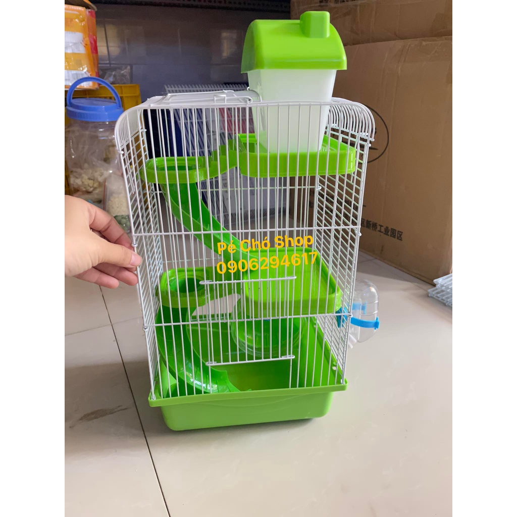 Lồng hamster Hoàng Tử 3 Tầng vui chơi thỏa thích .