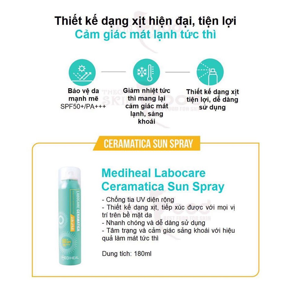 XỊT CHỐNG NẮNG MEDIHEAL LABOCARE CERAMATICA 180ML CHÍNH HÃNG - 4951