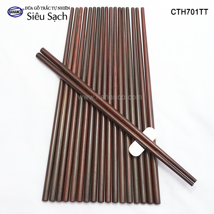 Đũa tròn gỗ Trắc Việt Nam Siêu sạch (10 đôi rất đẹp) gỗ Trắc tự nhiên vân đẹp-CTH701TT - Chopstick of HAHANCO