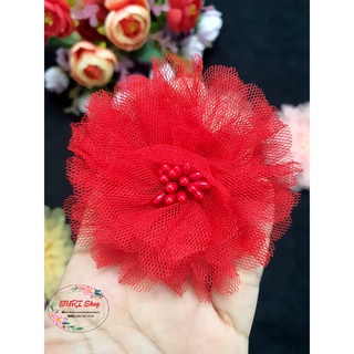Hoa voan lưới trang trí 8cm