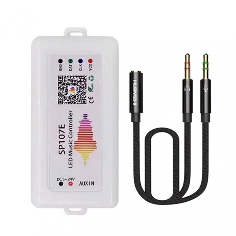 Bộ Điều Khiển Dây Đèn LED RGB Kết Nối Bluetooth Phát Nhạc Xnbada SP107E DC5V-24V Cho 2812 2811 1903
