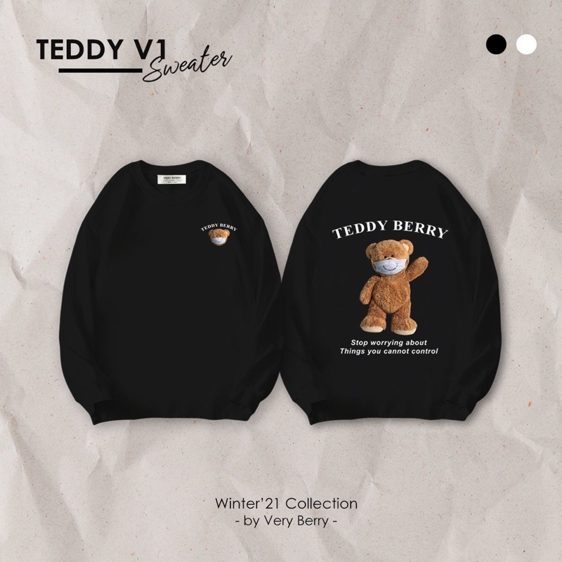 Sweater nỉ lót bông dày dặn siêu nhẹ Teddy Berry