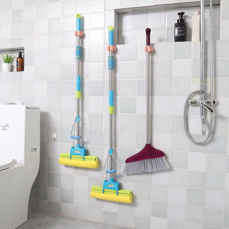 Giá Đỡ Cây Lau Nhà/Cọ Gắn Tường Đa Năng Cho Nhà Bếp/Phòng Tắm