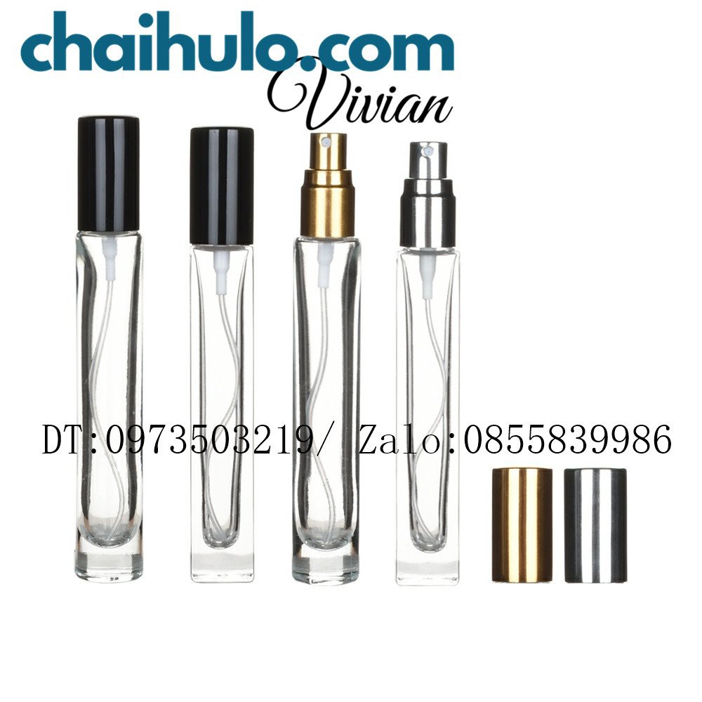 {Sỉ từ 11k} Chai Chiết Nước Hoa Dạng Xịt 10ml, Thủy tinh trong suốt